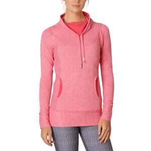 Prana Pink Funnel Neck Pullover Active Ember Top Womens XS Long Sleeve Slim Fit